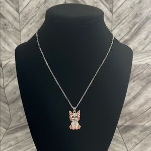 Silver Necklace with Dog Pendant